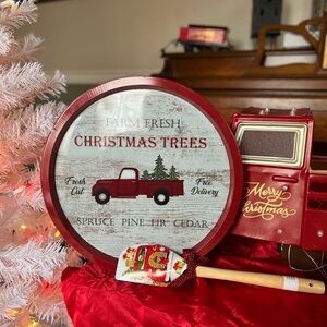 Christmas Red Truck Decor